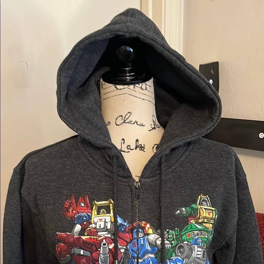 Vintage Transformers Changes Gray Pullover Graphi… - image 2